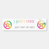 Harm niets maar neem geen huiduitslag** bumpersticker (Voorkant)