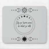 Harm None Wicca Mousepad Muismat (Voorkant)