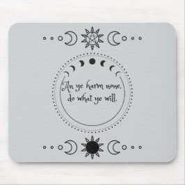Harm None Wicca Mousepad Muismat