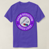 Harm Reduction Saves Lives Pro Pill Testing T-shirt (Design voorkant)