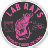 Harm Reduction Sisters Lab Rats Logo Sticker (Voorkant)