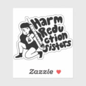Harm Reduction Sisters Naald Meisje Sticker (Vel)