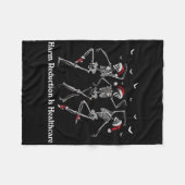 Harm Reduction Skeleton Dansen Kerstmis Overdosis Fleece Deken (Voorkant (Horizontaal))