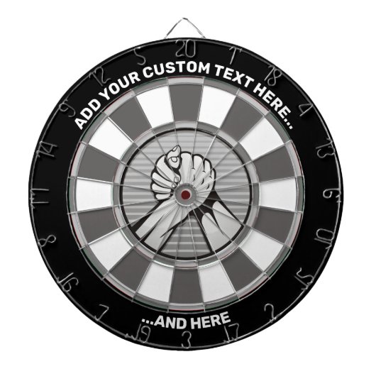 Harm Wrestling Silver Dartboard met aangepaste tek Dartbord (Voorkant)