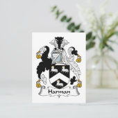 Harman Family Crest Briefkaart (Staand voorkant)