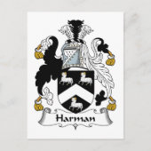 Harman Family Crest Briefkaart (Voorkant)
