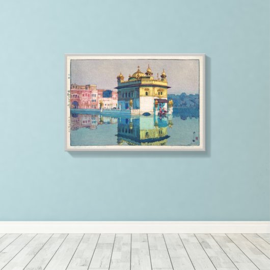 Harmandir Sahib (Gouden Tempel), Hiroshi Yoshida Canvas Afdruk (Insitu (Houten vloer))