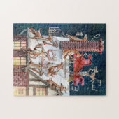 Harming renderdak koffiebrek puzzel legpuzzel (Horizontaal)