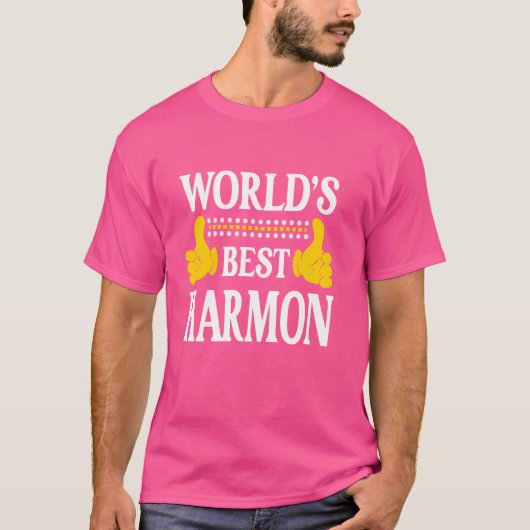 Harmon Achternaam Team Familie Achternaam World's  T-shirt (Voorkant)