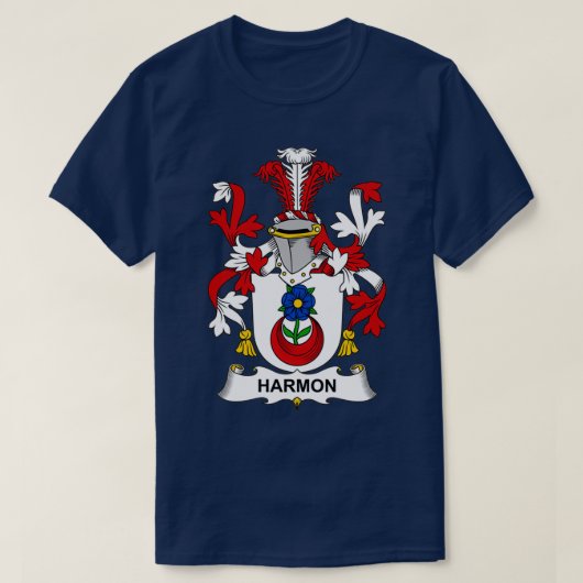 Harmon Coat of Arms Family Crest T-shirt (Design voorkant)