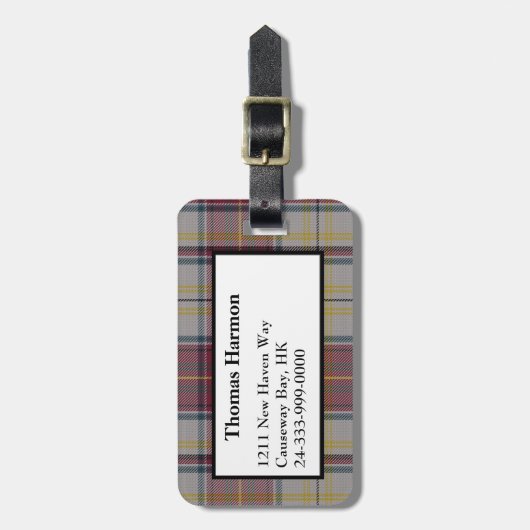 Harmon Dress Tartan Pset Bagagelabel (Voorkant verticaal)