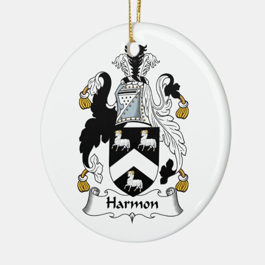 Harmon Family Crest Keramisch Ornament (Links)