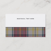 Harmon Jurk Traditionele Tartan Plaid Custom Visitekaartje (Achterkant)