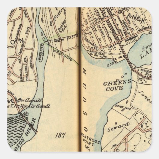 Harmon Park, New York Vierkante Sticker (Voorkant)