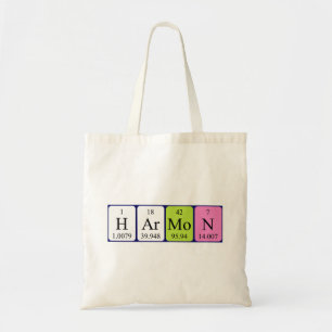 Harmon periodieke lijstnaam canvas tas