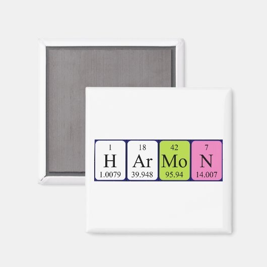 Harmon periodieke table name magnet (Voorkant / Achterkant)