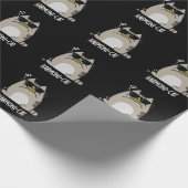 Harmoni-cat Funny Harmonica Cat Pun Dark BG Cadeaupapier (Hoek)