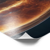 Harmonic Orbit: Twin Cosmic Rings Foto Afdruk (Hoek)