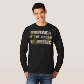Harmonic Sizzle: Harmonica - Het Muzikale Spek! Ho T-shirt (Voorkant volledig)