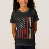 Harmonica  Amerikaanse vlag Patriottische Harmonic T-shirt (Voorkant)