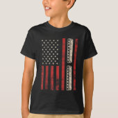 Harmonica  Amerikaanse vlag Patriottische Harmonic T-shirt (Voorkant)