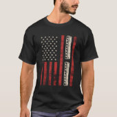 Harmonica Amerikaanse vlag Patriottische Harmonica T-shirt (Voorkant)