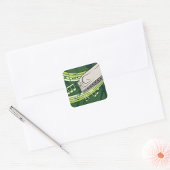 Harmonica Blues en Folk Muziek Vierkante Sticker