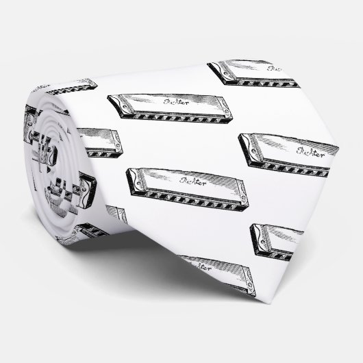 Harmonica/Blues Harp Stropdas (Opgerold)