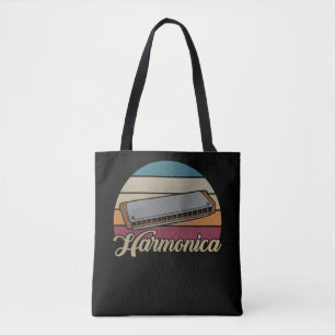 Harmonica Blues Musical Instrument Tote Bag
