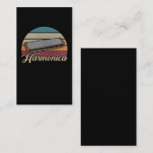 Harmonica Blues Musical Instrument Visitekaartje (Voorkant / Achterkant)