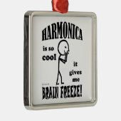 Harmonica, Brain Freeze Metalen Ornament (Rechts)