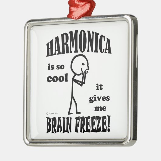 Harmonica, Brain Freeze Metalen Ornament (Links)
