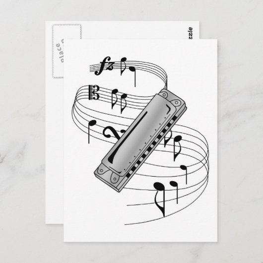 Harmonica Briefkaart (Voorkant / Achterkant)