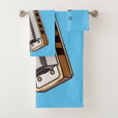 Harmonica cartoon illustratie bad handdoek (Insitu)