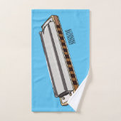 Harmonica cartoon illustratie bad handdoek (Handdoek)