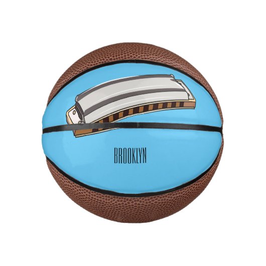 Harmonica cartoon illustratie basketbal (Voorkant)