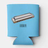 Harmonica cartoon illustratie blikjeskoeler (Achterkant)