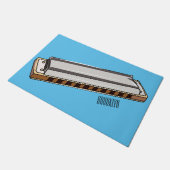 Harmonica cartoon illustratie deurmat (Schuin)