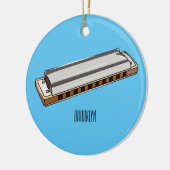 Harmonica cartoon illustratie keramisch ornament (Links)
