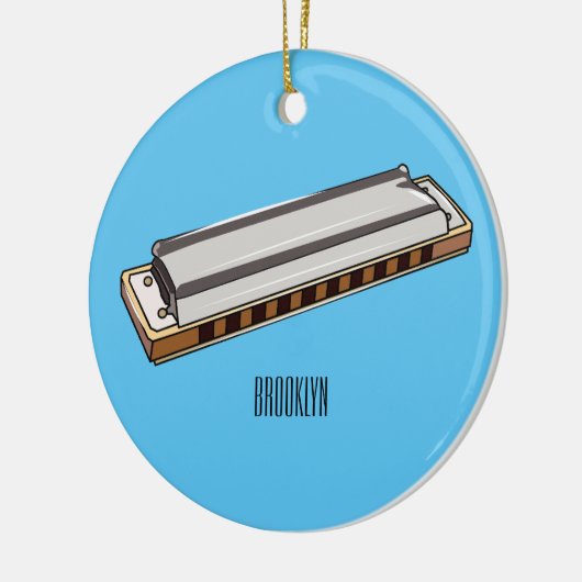Harmonica cartoon illustratie keramisch ornament (Links)