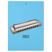 Harmonica cartoon illustratie klembord (Achterkant)