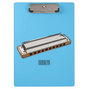 Harmonica cartoon illustratie klembord