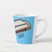 Harmonica cartoon illustratie latte mok (Rechts)