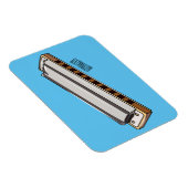 Harmonica cartoon illustratie magneet (Rechterzijde)