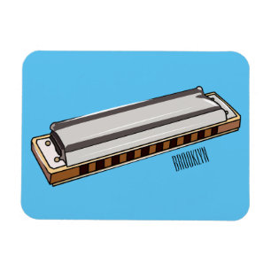 Harmonica cartoon illustratie magneet