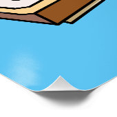 Harmonica cartoon illustratie perfect poster (Hoek)