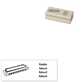 Harmonica cartoon illustratie rubberstempel (Gestempeld)