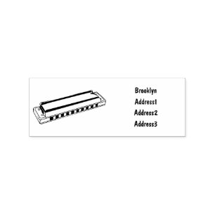 Harmonica cartoon illustratie rubberstempel