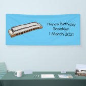 Harmonica cartoon illustratie spandoek (Beurs)
