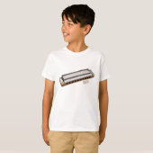 Harmonica cartoon illustratie t-shirt (Voorkant volledig)